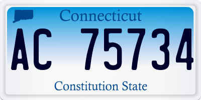 CT license plate AC75734