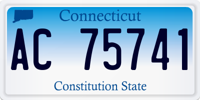 CT license plate AC75741