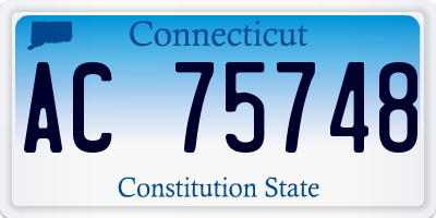 CT license plate AC75748