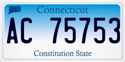 CT license plate AC75753