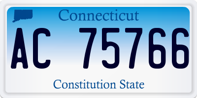 CT license plate AC75766