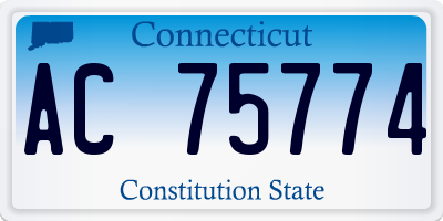 CT license plate AC75774