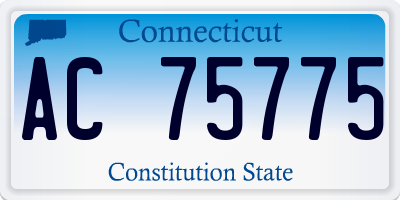 CT license plate AC75775