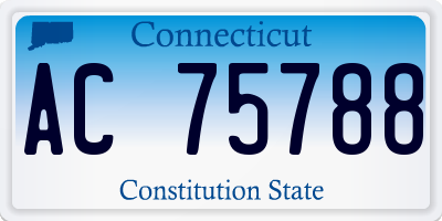 CT license plate AC75788