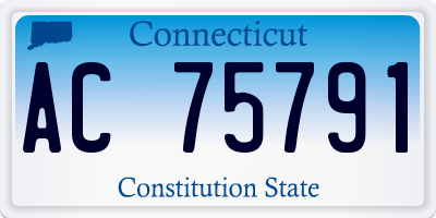 CT license plate AC75791