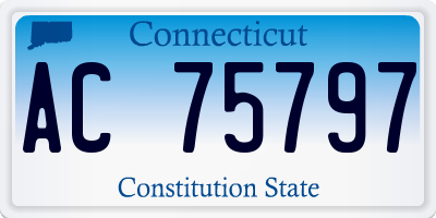 CT license plate AC75797