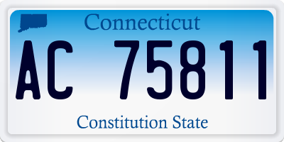 CT license plate AC75811