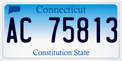 CT license plate AC75813