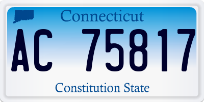 CT license plate AC75817