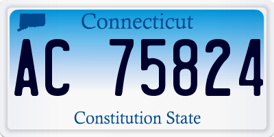 CT license plate AC75824