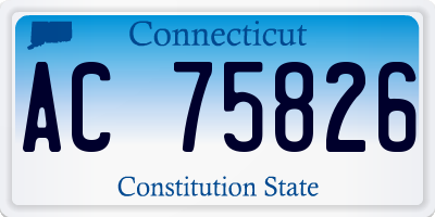 CT license plate AC75826