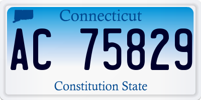 CT license plate AC75829