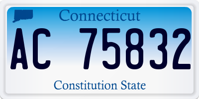 CT license plate AC75832