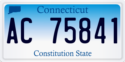 CT license plate AC75841