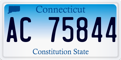 CT license plate AC75844