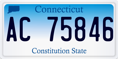 CT license plate AC75846