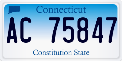 CT license plate AC75847