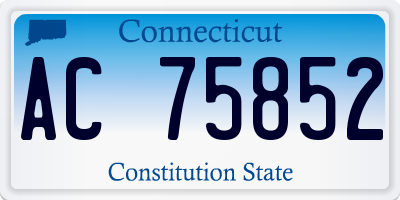 CT license plate AC75852