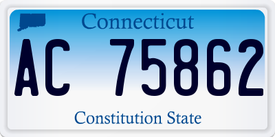 CT license plate AC75862