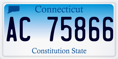 CT license plate AC75866