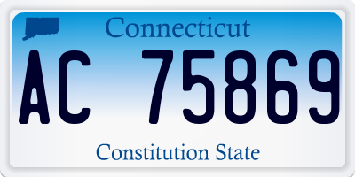 CT license plate AC75869