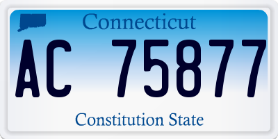 CT license plate AC75877