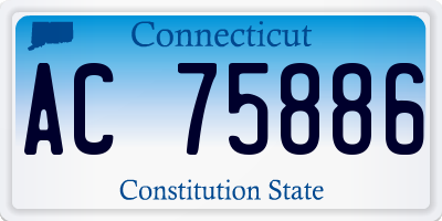 CT license plate AC75886