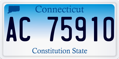 CT license plate AC75910