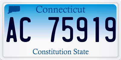 CT license plate AC75919