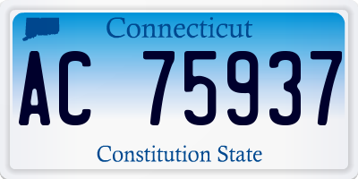CT license plate AC75937