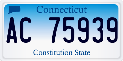 CT license plate AC75939