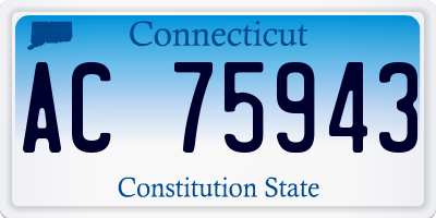 CT license plate AC75943