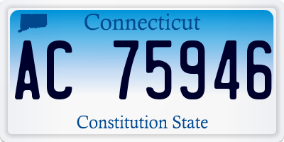 CT license plate AC75946