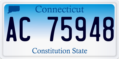 CT license plate AC75948