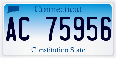 CT license plate AC75956