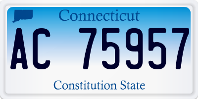 CT license plate AC75957