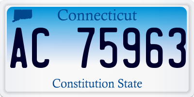 CT license plate AC75963