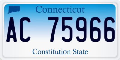 CT license plate AC75966