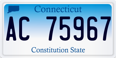 CT license plate AC75967