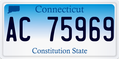 CT license plate AC75969