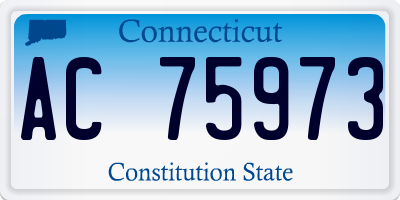 CT license plate AC75973