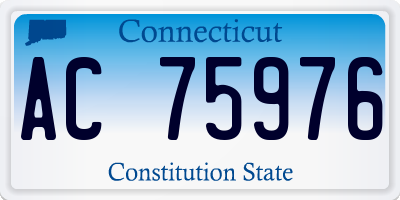 CT license plate AC75976