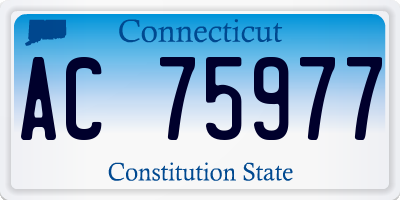 CT license plate AC75977