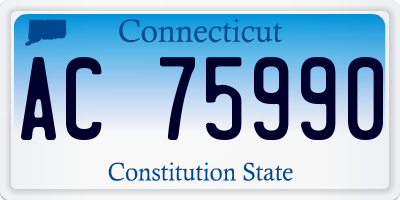 CT license plate AC75990