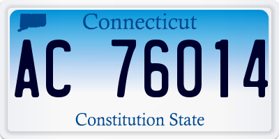 CT license plate AC76014