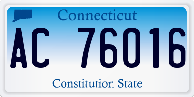 CT license plate AC76016