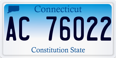 CT license plate AC76022