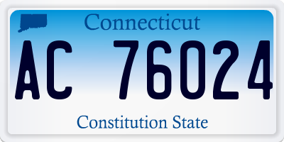 CT license plate AC76024