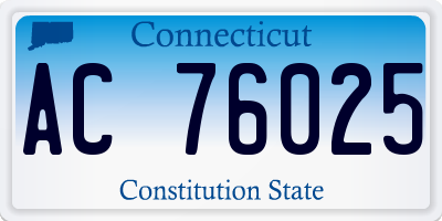 CT license plate AC76025