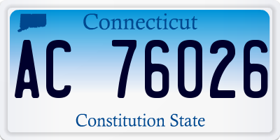 CT license plate AC76026